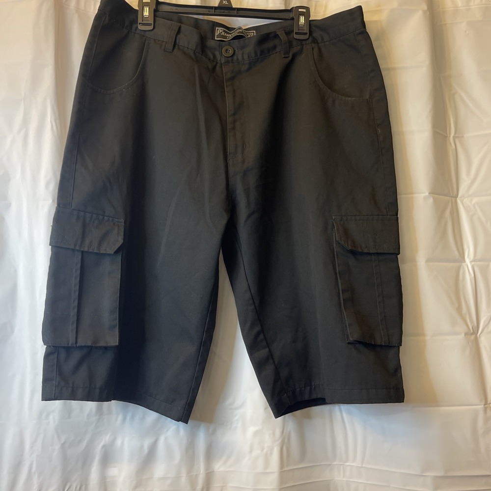 JEANSTATION Superior 2020 Men's Black Cargo Shorts‎ Wide Leg Baggie Sz 40
